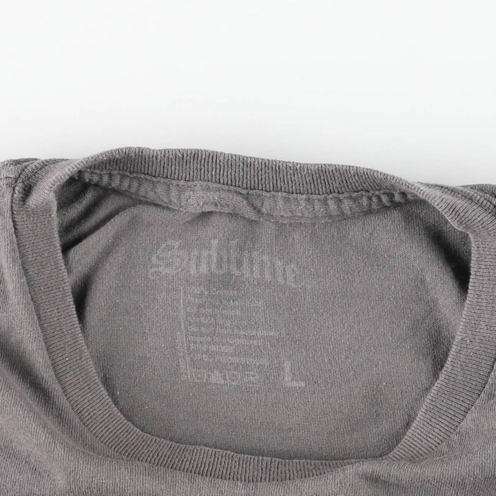 SUBLIME Band T-shirt, Men's L size cotton gray type Vintage Second Hand