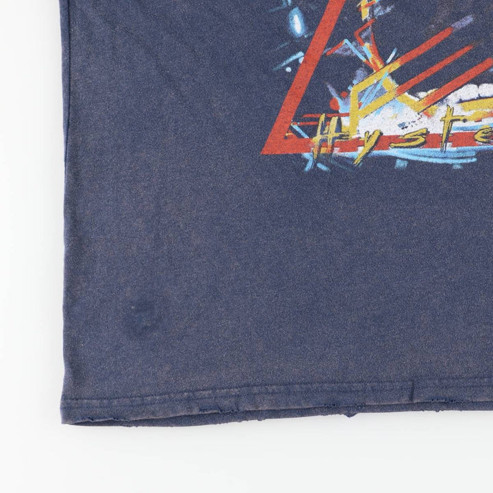 DEF LEPPARD Def Leppard Band T-shirt Band T Men's L size cotton navy blue type Vintage Second Hand