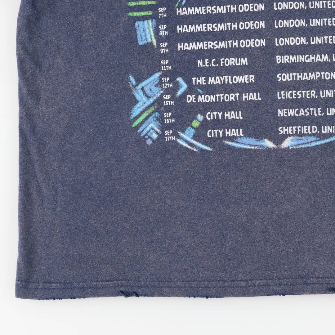 DEF LEPPARD Def Leppard Band T-shirt Band T Men's L size cotton navy blue type Vintage Second Hand