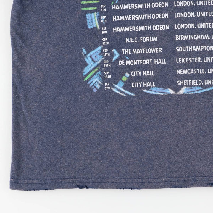 DEF LEPPARD Def Leppard Band T-shirt Band T Men's L size cotton navy blue type Vintage Second Hand