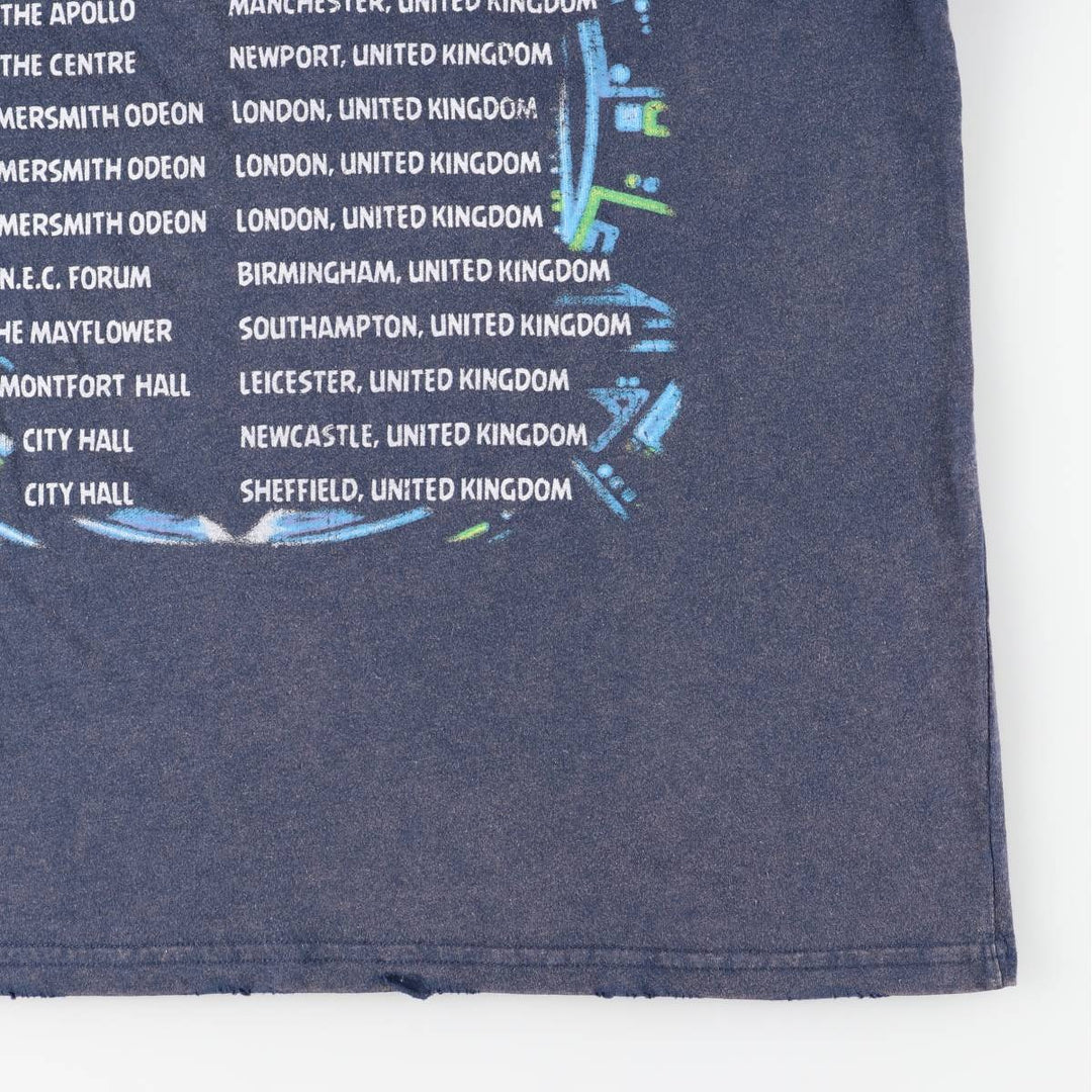 DEF LEPPARD Def Leppard Band T-shirt Band T Men's L size cotton navy blue type Vintage Second Hand