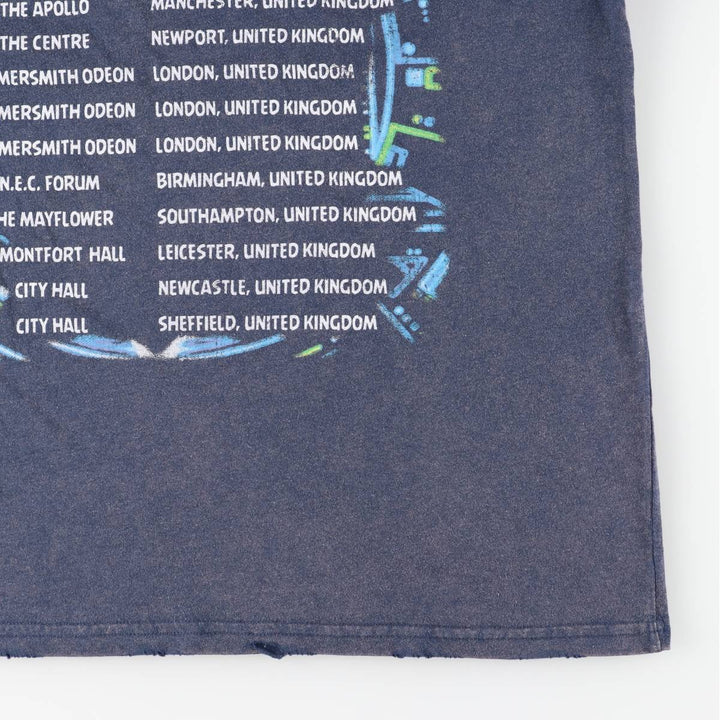 DEF LEPPARD Def Leppard Band T-shirt Band T Men's L size cotton navy blue type Vintage Second Hand
