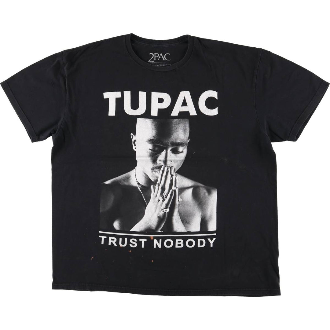 2pac Rap T-shirt, Men's XL size cotton black type Vintage Second Hand
