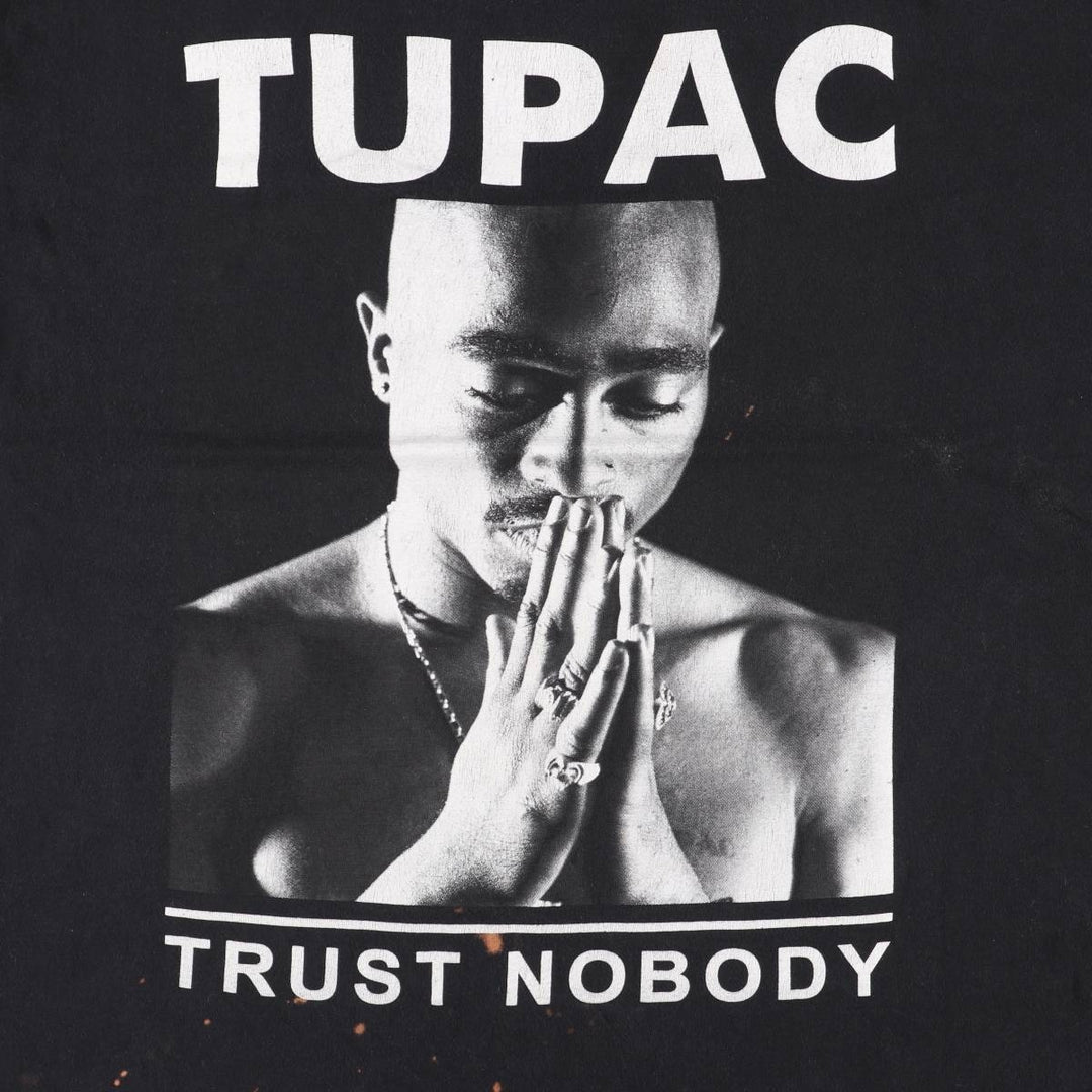 2pac Rap T-shirt, Men's XL size cotton black type Vintage Second Hand