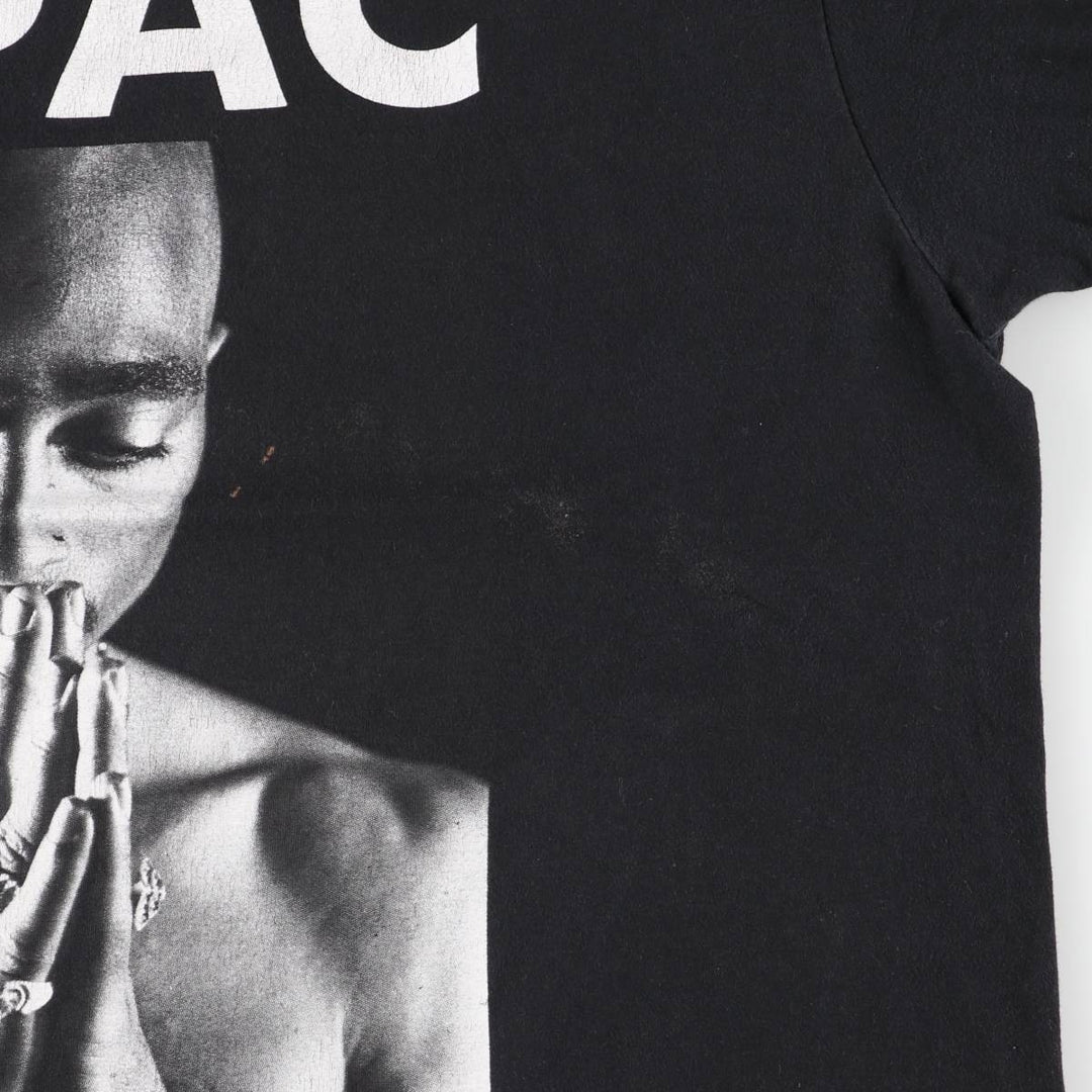 2pac Rap T-shirt, Men's XL size cotton black type Vintage Second Hand