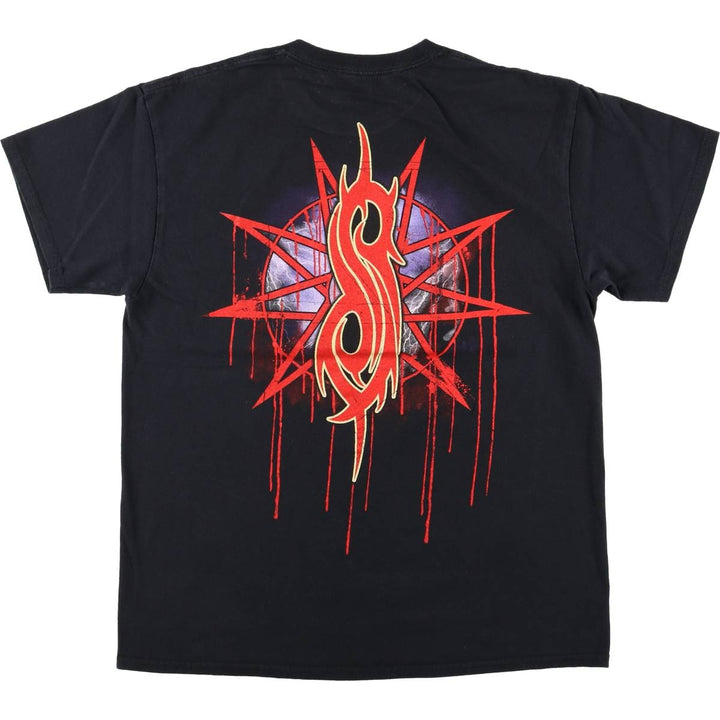 Slipknot Band T-shirt, Band T, Men's L size cotton black type Vintage Second Hand