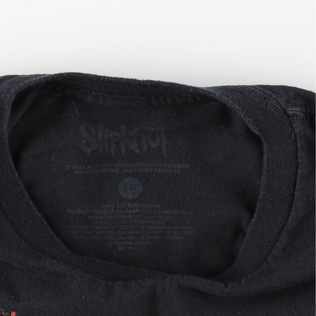Slipknot Band T-shirt, Band T, Men's L size cotton black type Vintage Second Hand