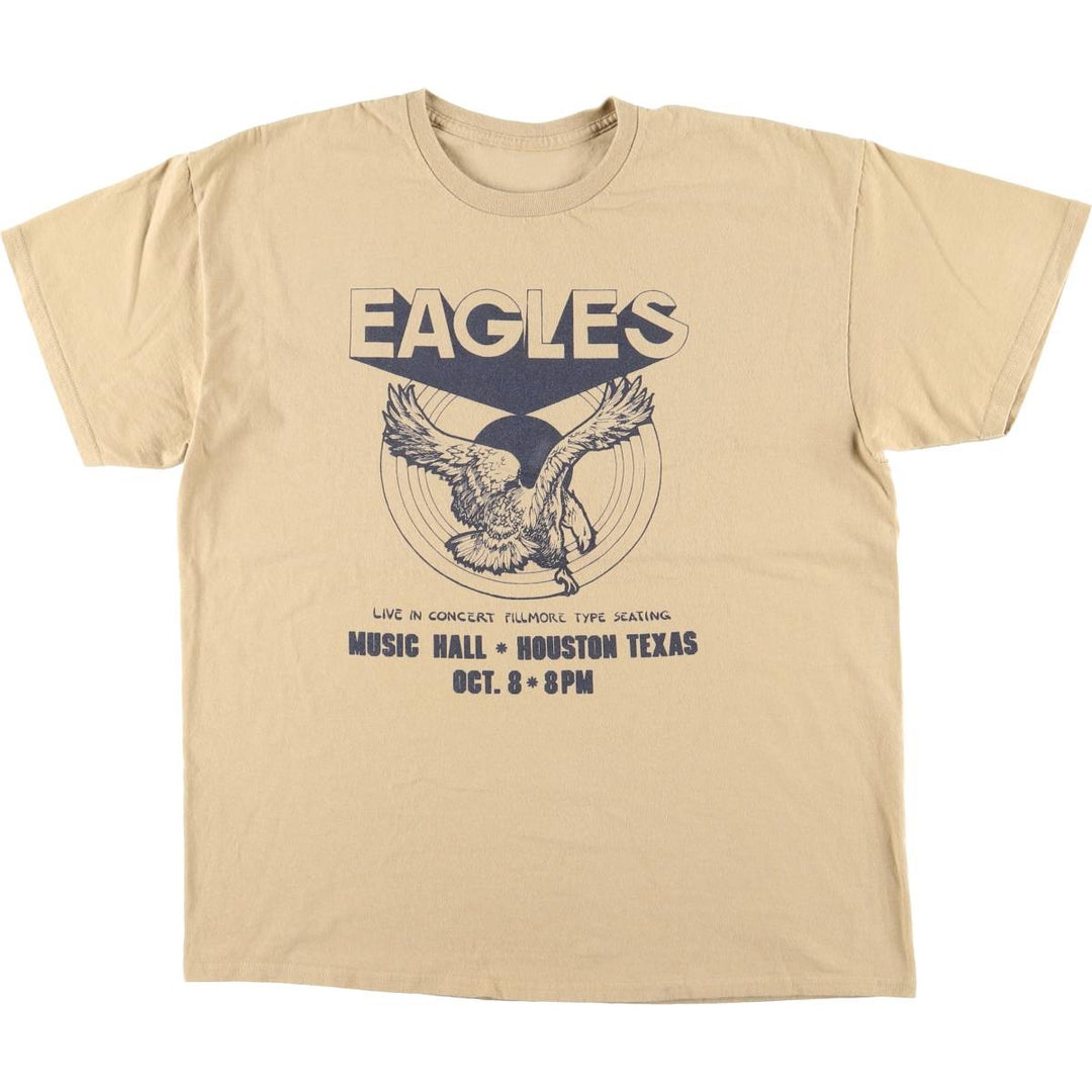 EAGLES band t-shirt, men's size XL equivalent. unclear beige type brown Vintage Second Hand