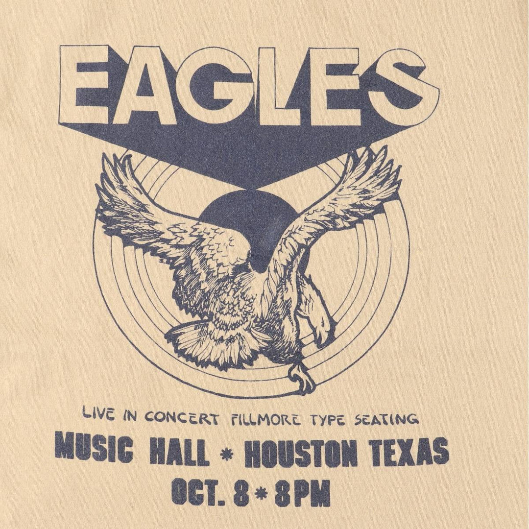 EAGLES band t-shirt, men's size XL equivalent. unclear beige type brown Vintage Second Hand