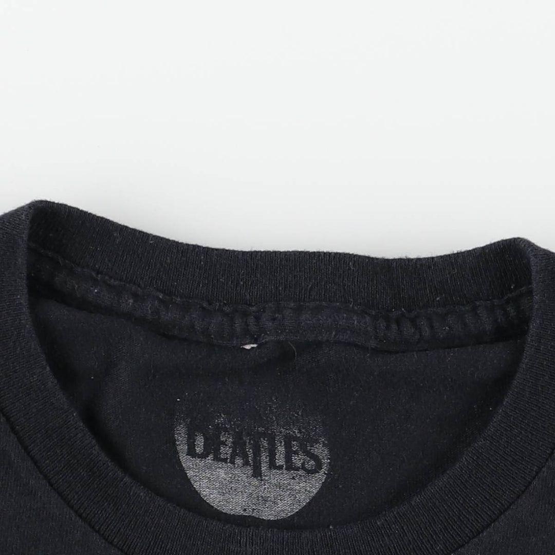 THE BEATLES Band T-shirt, Men's M size cotton black type Vintage Second Hand