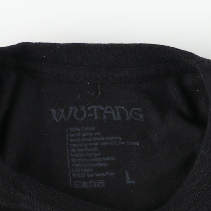 WU-TANG CLAN Rap T-shirt, Men's L size cotton black type Vintage Second Hand