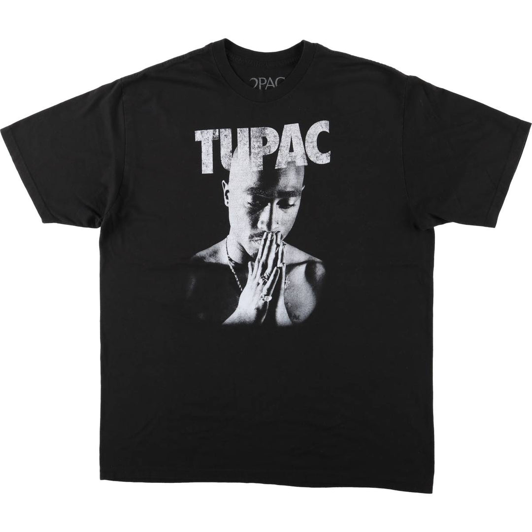 2pac Rap T-shirt, Men's XL size cotton black type Vintage Second Hand