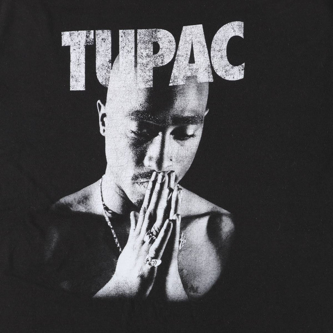 2pac Rap T-shirt, Men's XL size cotton black type Vintage Second Hand