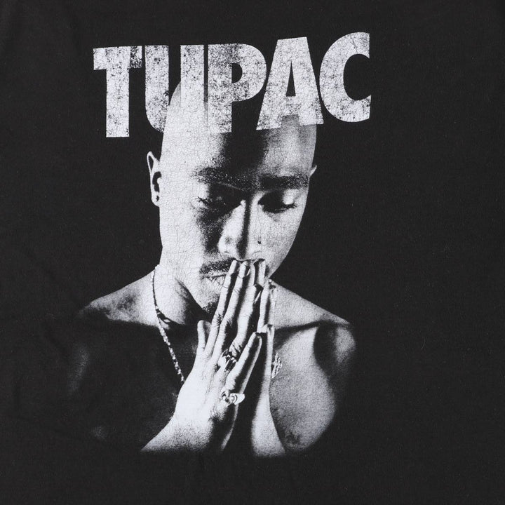 2pac Rap T-shirt, Men's XL size cotton black type Vintage Second Hand