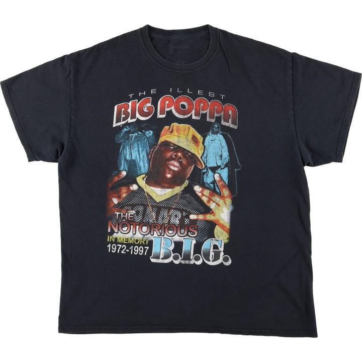 THE NOTORIOUS BIG Wrap T-Shirt (Men's Size L, Short Sleeve) cotton black type Vintage Second Hand