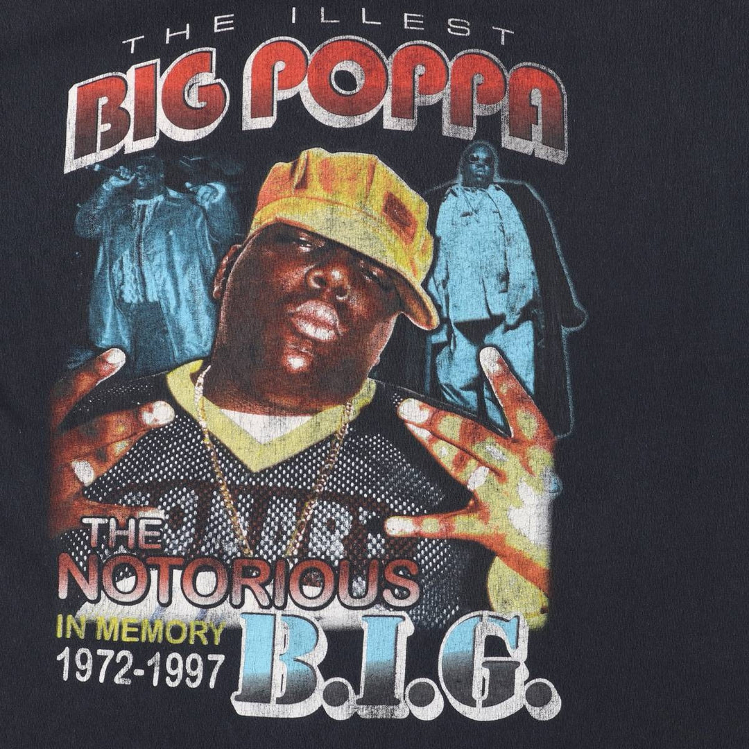 THE NOTORIOUS BIG Wrap T-Shirt (Men's Size L, Short Sleeve) cotton black type Vintage Second Hand