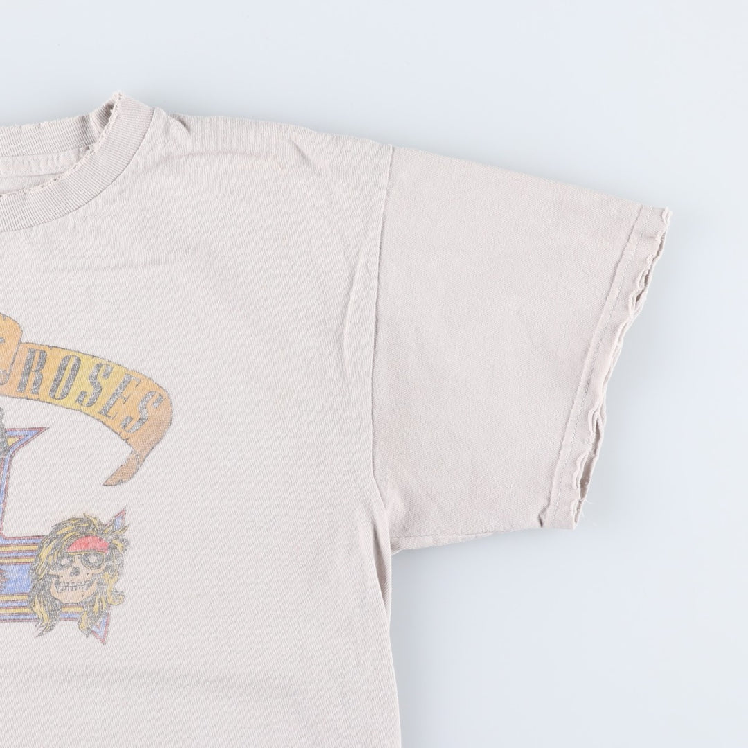 Bravado GUNS N' ROSES Skull Pattern Band T-Shirt (Men's Size M) unclear gray type Vintage Second Hand