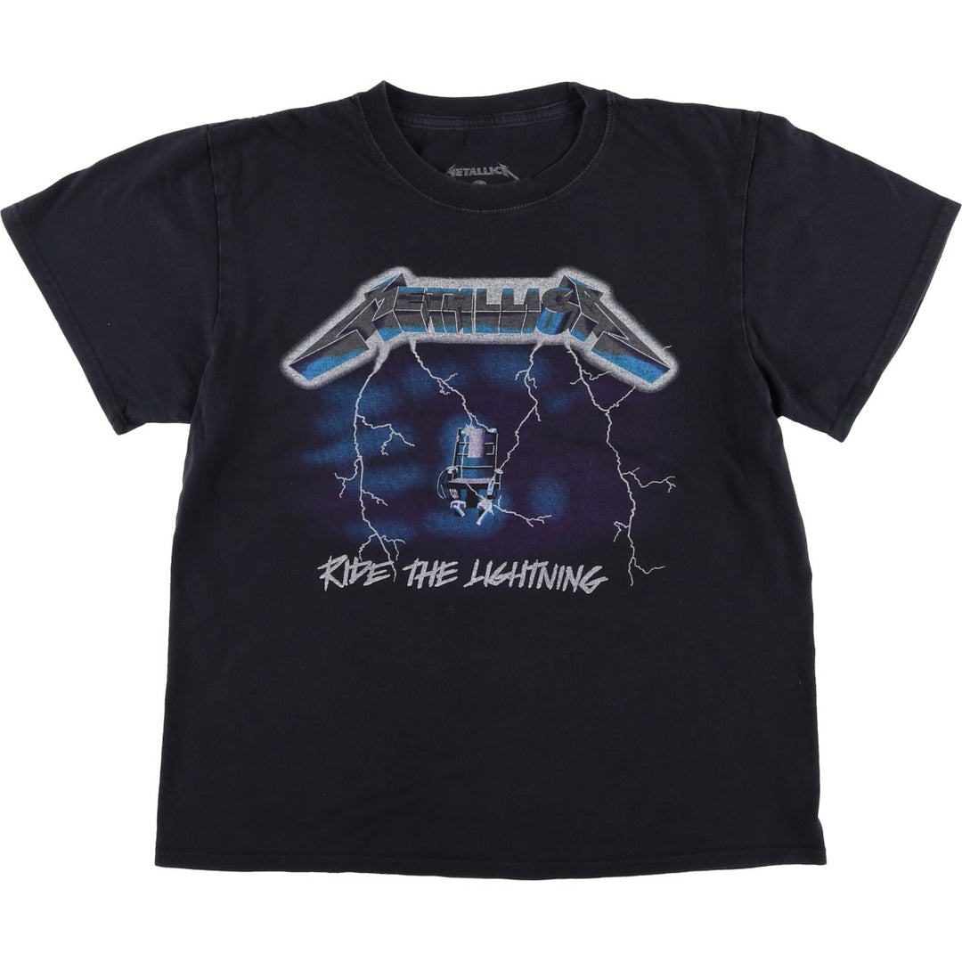 METALLICA Metallica Band T-shirt Band T Men's M size cotton black type Vintage Second Hand