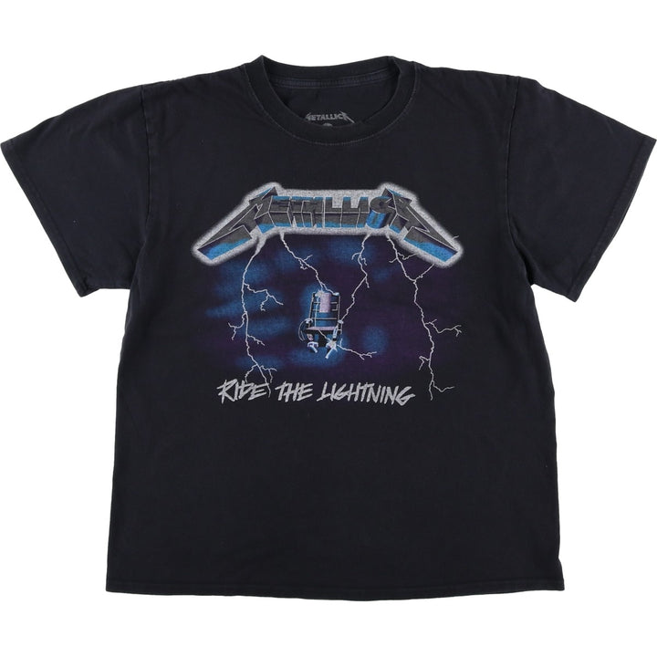 METALLICA Metallica Band T-shirt Band T Men's M size cotton black type Vintage Second Hand