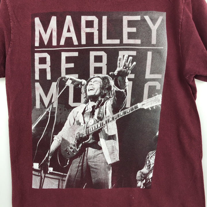 ZION BOB MARLEY Bob Marley Band T-shirt, Men's Size S (approx.) unclear wine-red Vintage Second Hand