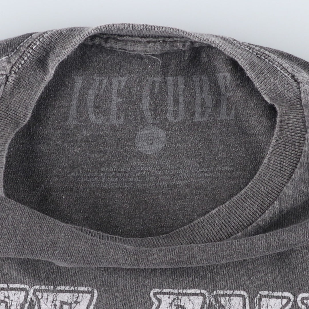 ICE CUBE Rap T-shirt, Men's S size cotton gray type Vintage Second Hand