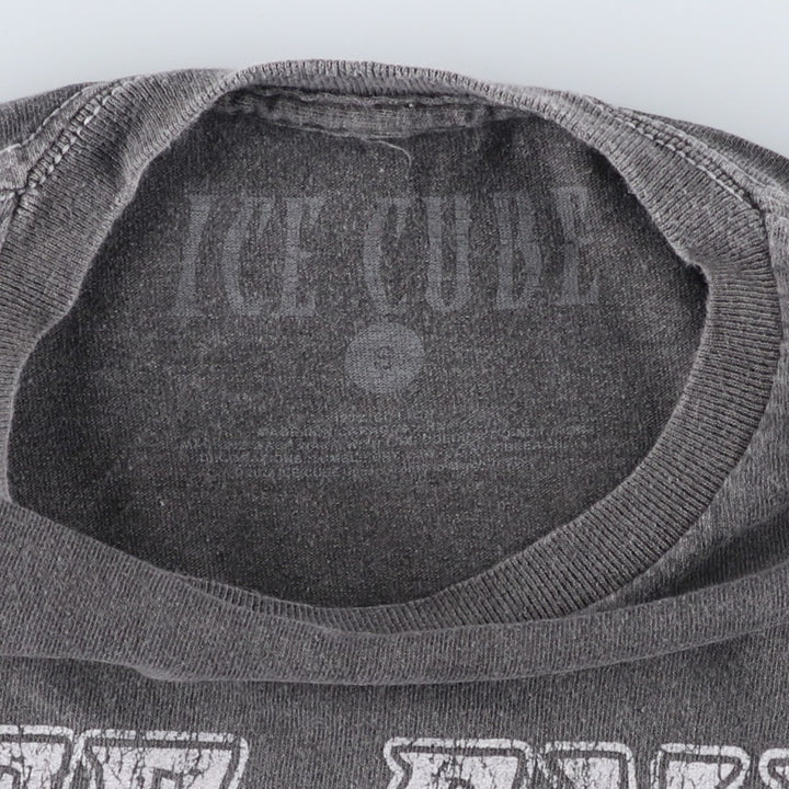 ICE CUBE Rap T-shirt, Men's S size cotton gray type Vintage Second Hand