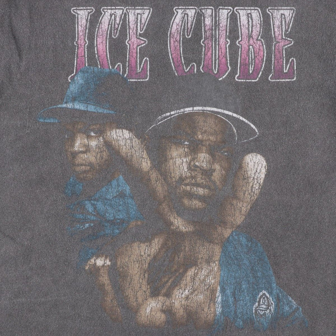 ICE CUBE Rap T-shirt, Men's S size cotton gray type Vintage Second Hand