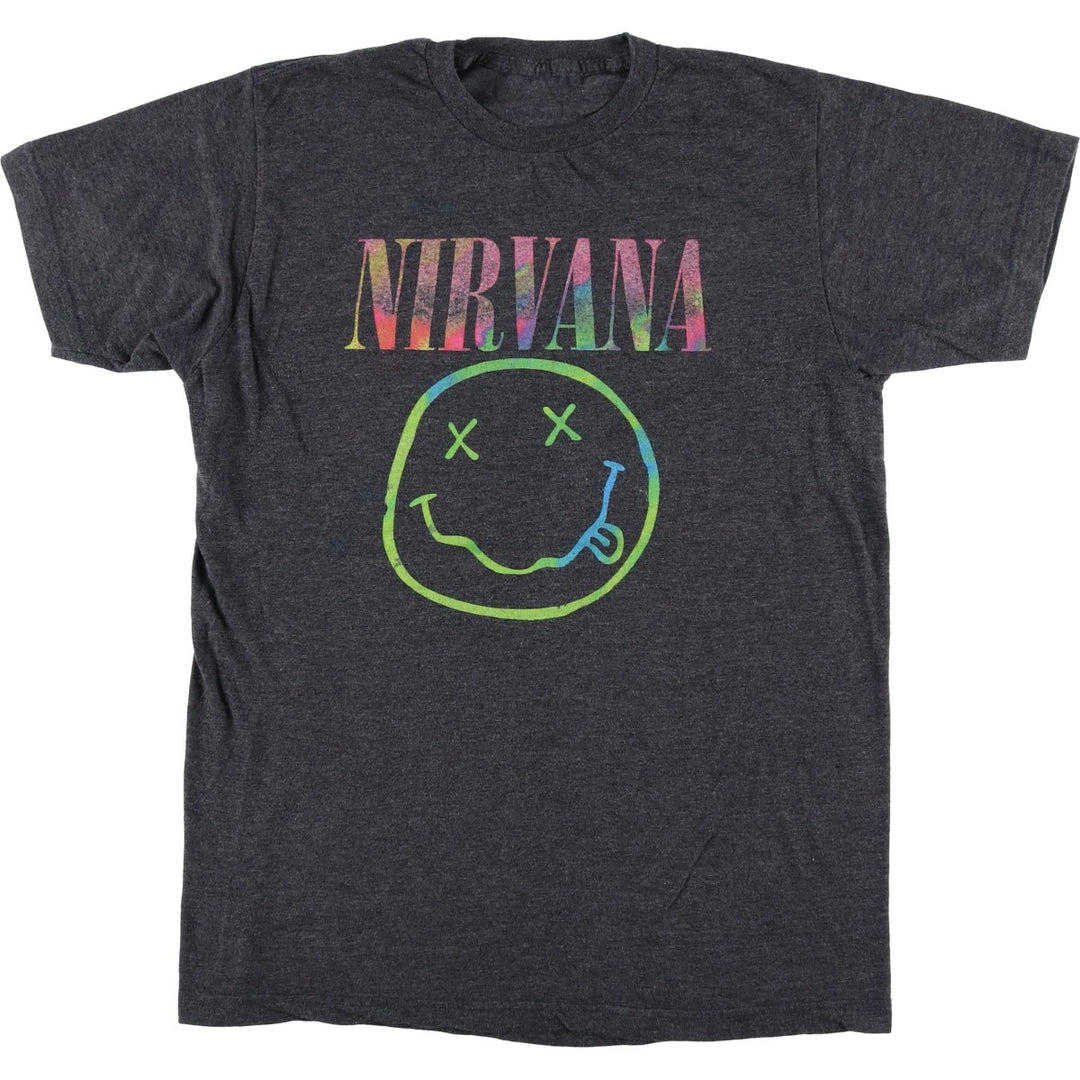 NIRVANA Nirvana Band T-shirt Band T Men's S size unclear Charcoal Vintage Second Hand