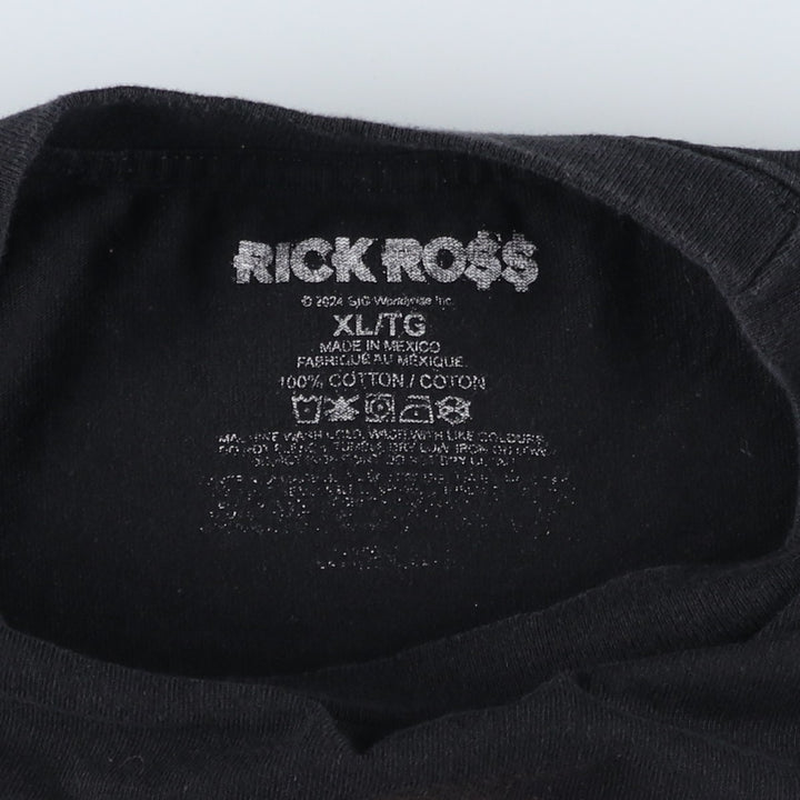 RICK ROSS Rick Ross Rap T-Shirt, Men's XL equivalent. cotton black type Vintage Second Hand