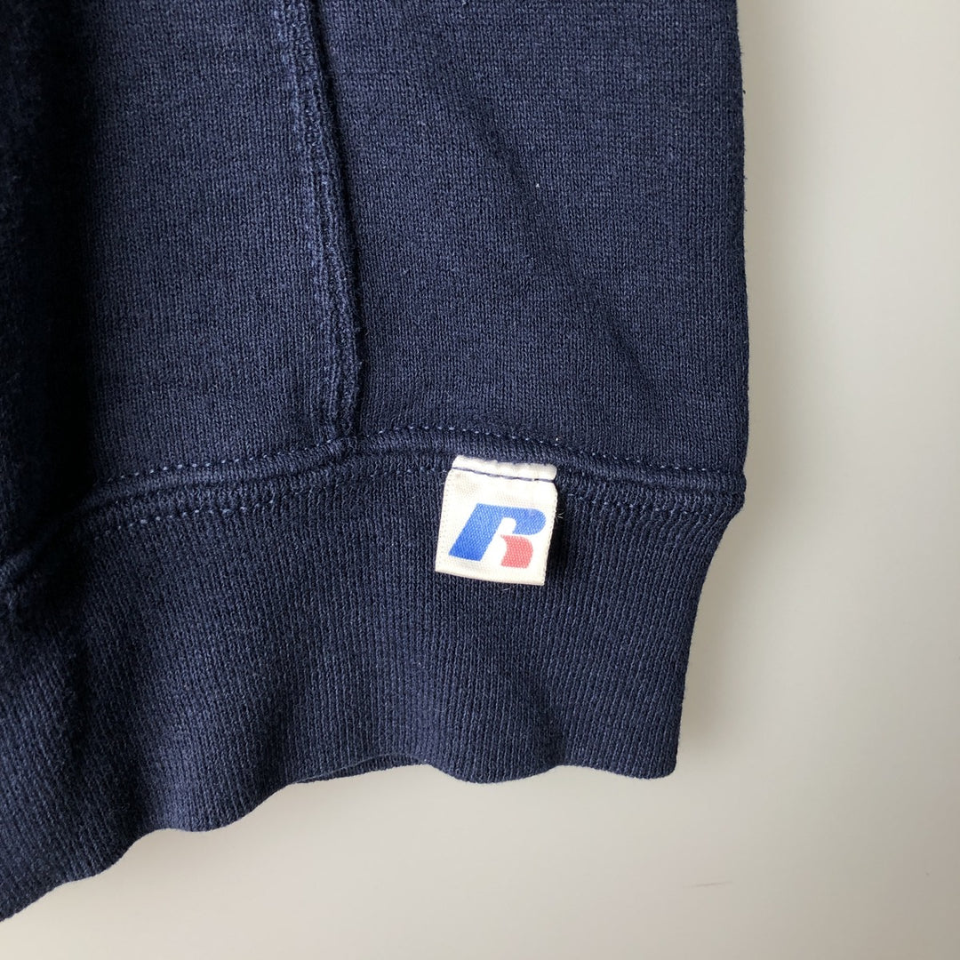 2000'S - Russell plain blank sweatshirt, men's size XXL cotton Navy blue Vintage Second Hand