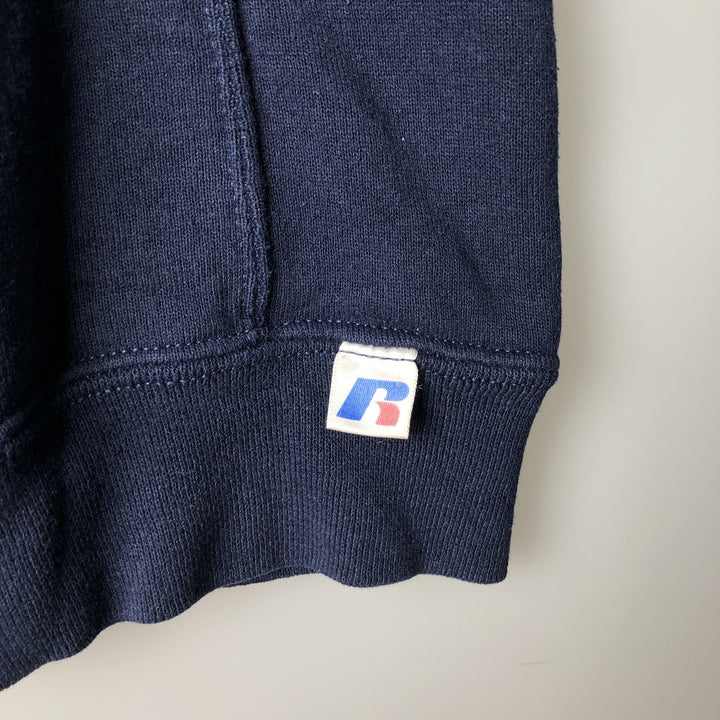 2000'S - Russell plain blank sweatshirt, men's size XXL cotton Navy blue Vintage Second Hand