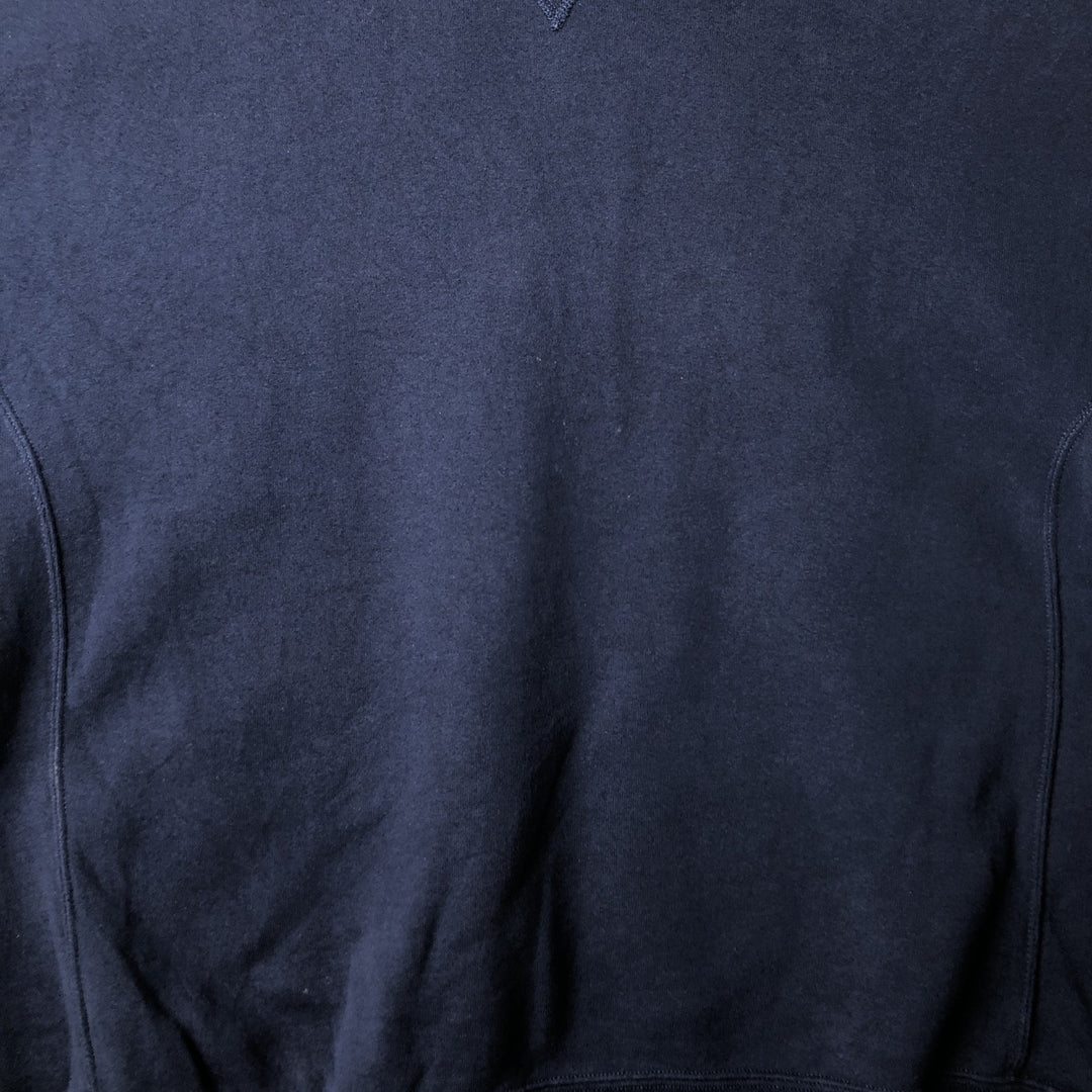 2000'S - Russell plain blank sweatshirt, men's size XXL cotton Navy blue Vintage Second Hand