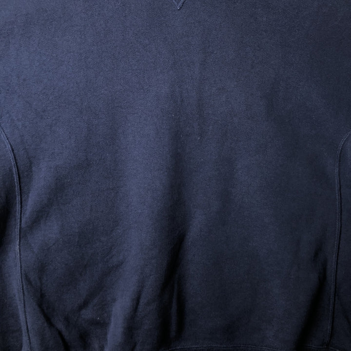 2000'S - Russell plain blank sweatshirt, men's size XXL cotton Navy blue Vintage Second Hand