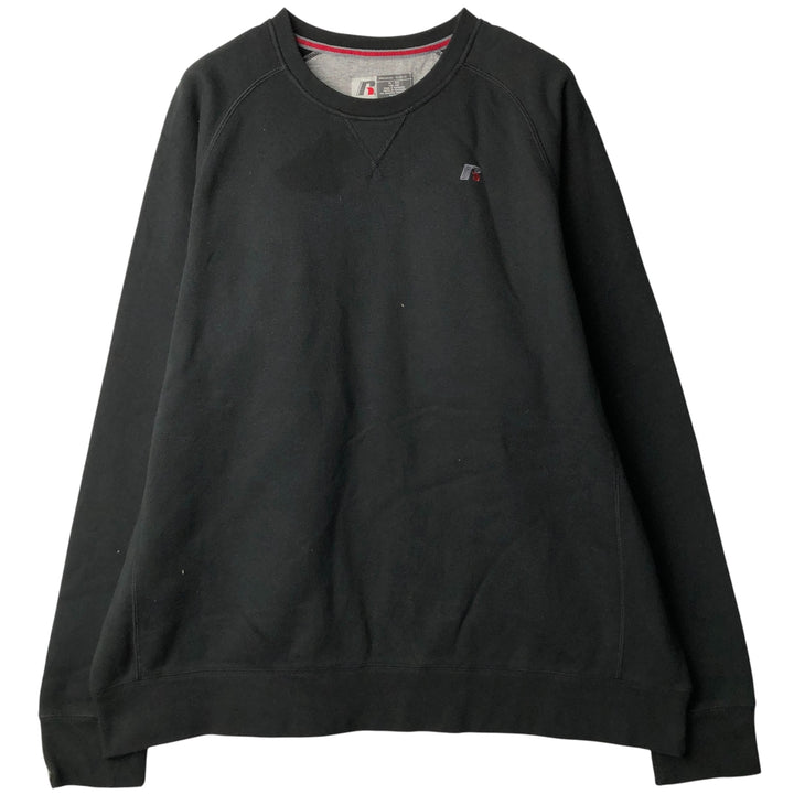 Vintage Russell plain blank sweatshirt, men's size XL cotton navy blue type Vintage Second Hand