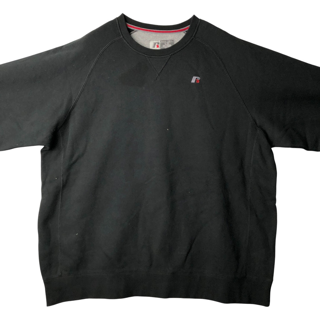 Vintage Russell plain blank sweatshirt, men's size XL cotton navy blue type Vintage Second Hand