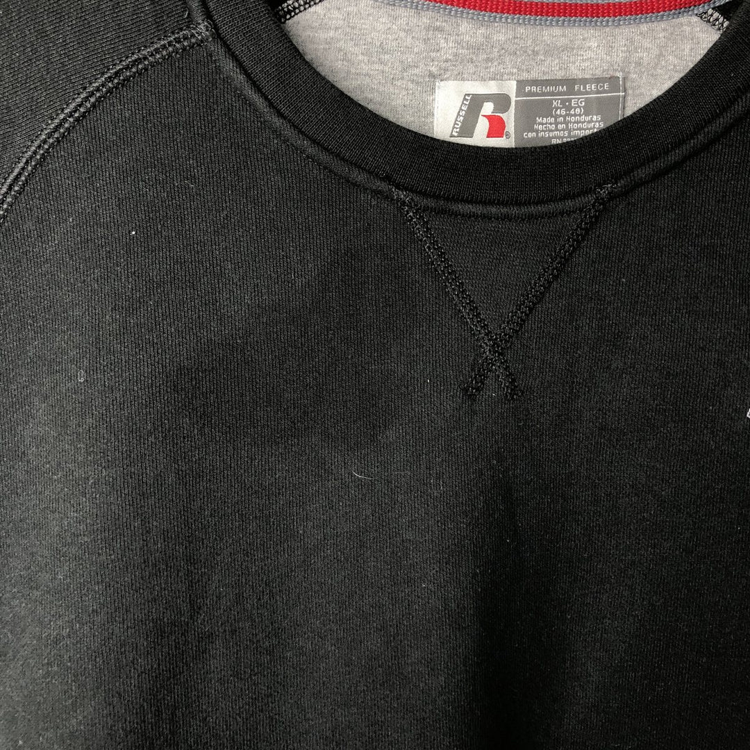 Vintage Russell plain blank sweatshirt, men's size XL cotton navy blue type Vintage Second Hand