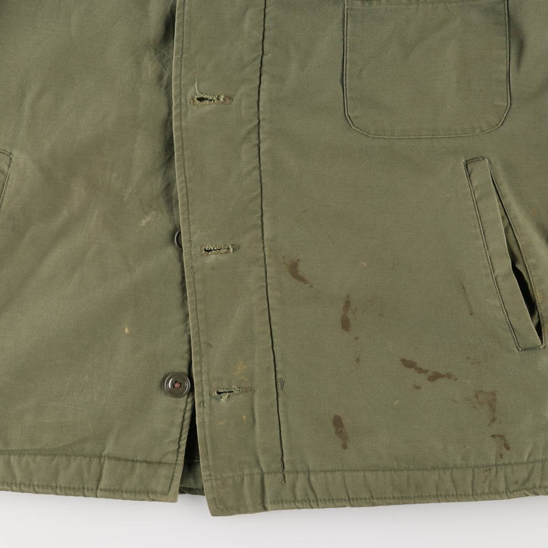 A-2 Deck Jacket, Military Deck Jacket, Men's Size L unclear Khaki type Vintage Second Hand