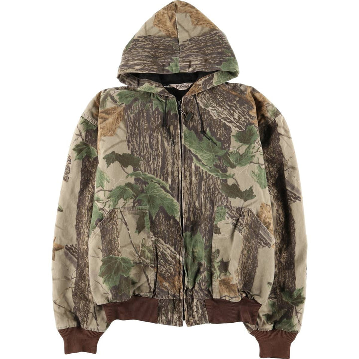 Walls Camouflage Pattern Realtree Camo Zip-Up Jacket, Men's Size L unclear Khaki type Vintage Second Hand