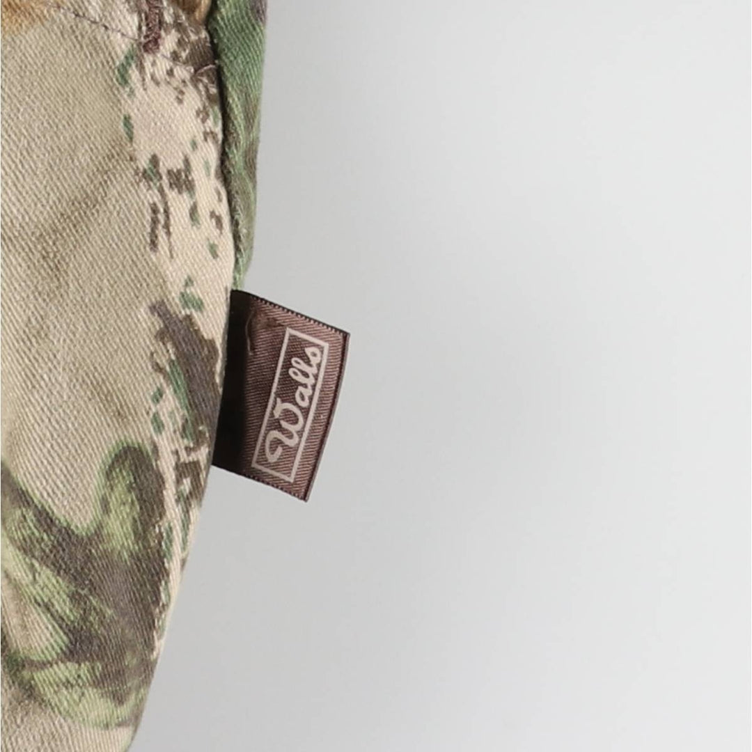 Walls Camouflage Pattern Realtree Camo Zip-Up Jacket, Men's Size L unclear Khaki type Vintage Second Hand