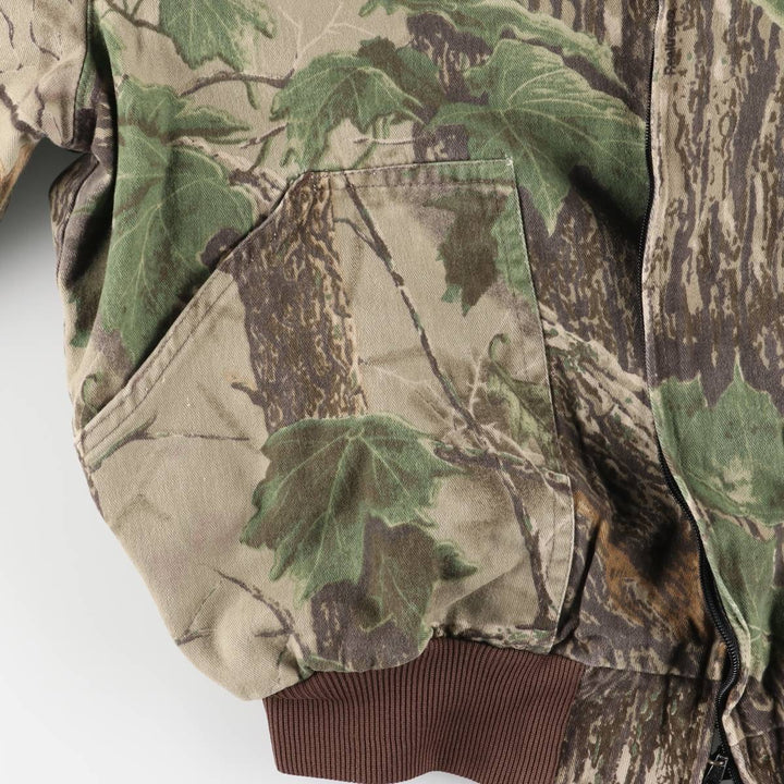 Walls Camouflage Pattern Realtree Camo Zip-Up Jacket, Men's Size L unclear Khaki type Vintage Second Hand