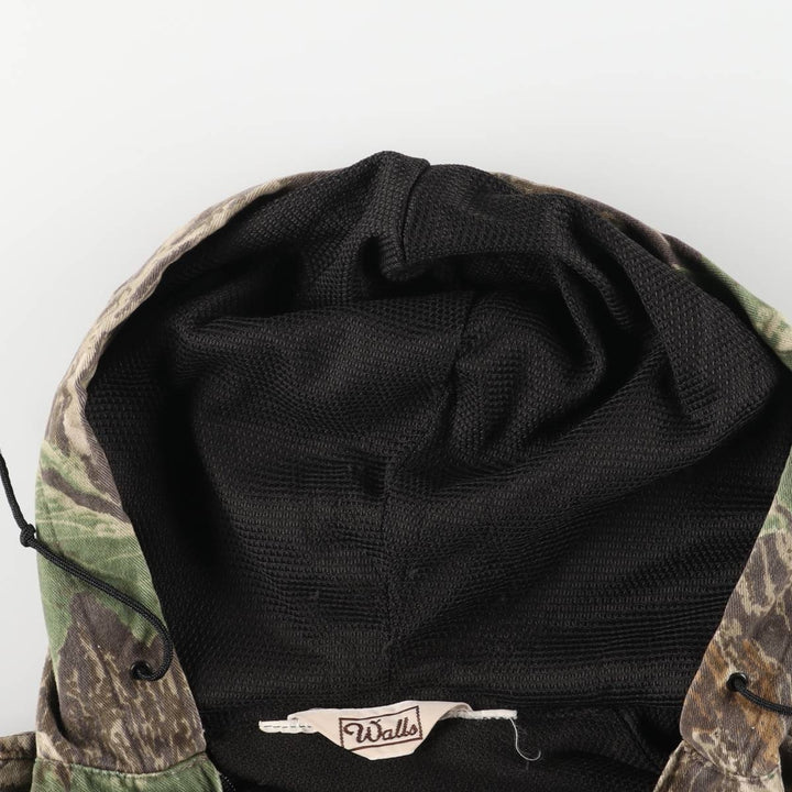 Walls Camouflage Pattern Realtree Camo Zip-Up Jacket, Men's Size L unclear Khaki type Vintage Second Hand