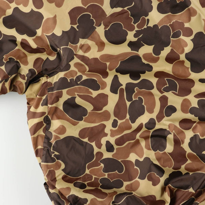 90'S Columbia White Tag Camouflage Pattern Reversible Padded Puffer Jacket, Men's Size L, Vintage Nylon Khaki type Vintage Second Hand
