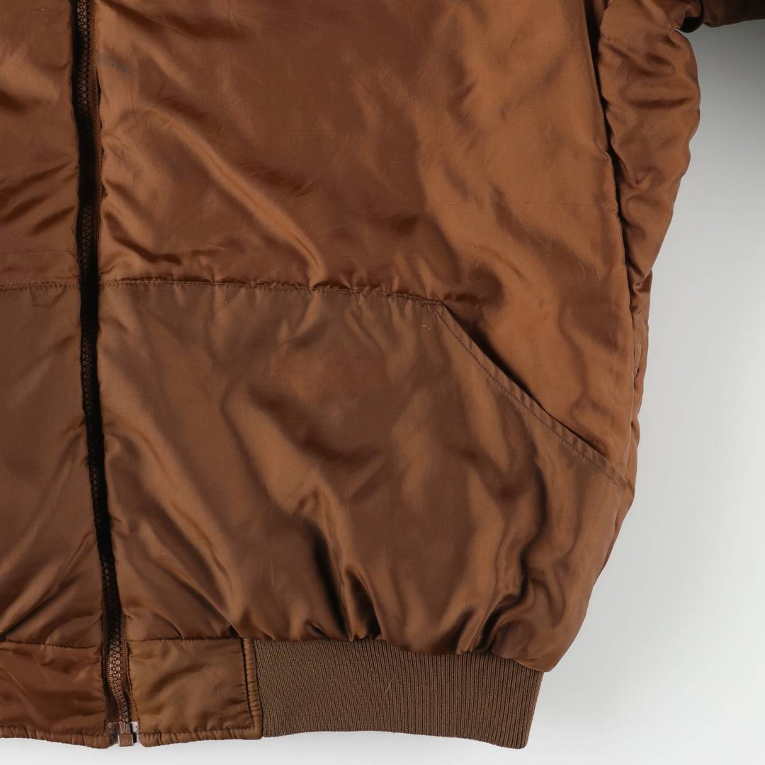 90'S Columbia White Tag Camouflage Pattern Reversible Padded Puffer Jacket, Men's Size L, Vintage Nylon Khaki type Vintage Second Hand