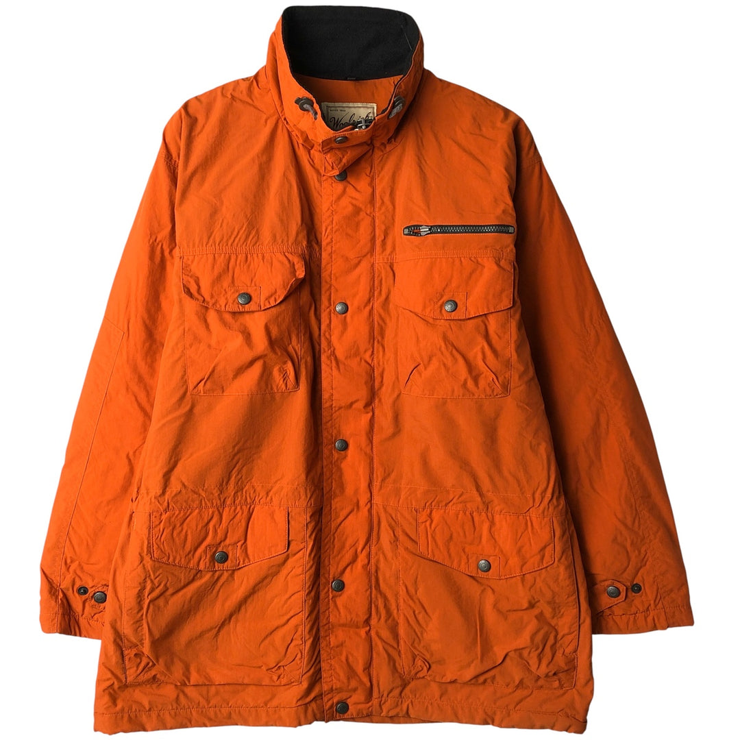 90s-00'S WOOLRICH Mountain Parka Shell Jacket Men's Size L Nylon orange type Vintage Second Hand