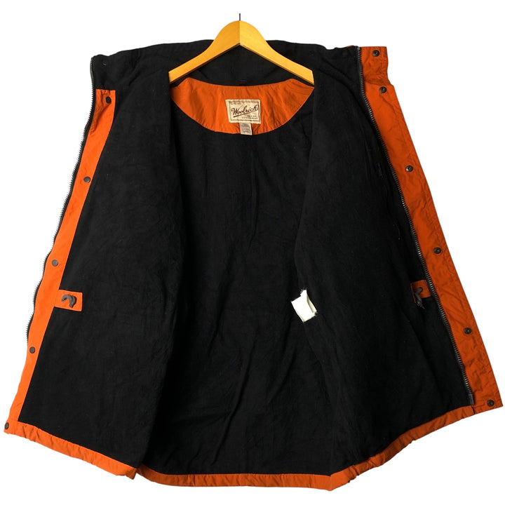 90s-00'S WOOLRICH Mountain Parka Shell Jacket Men's Size L Nylon orange type Vintage Second Hand
