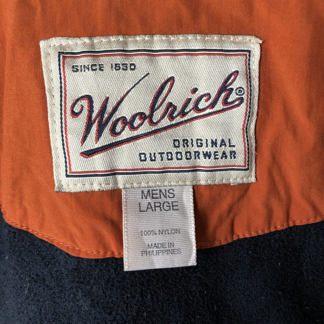 90s-00'S WOOLRICH Mountain Parka Shell Jacket Men's Size L Nylon orange type Vintage Second Hand