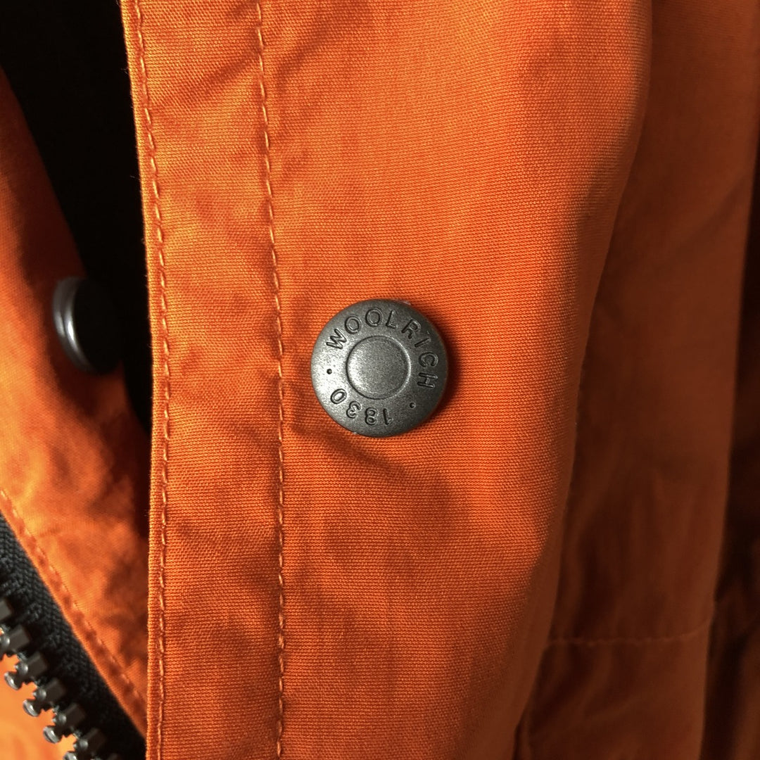 90s-00'S WOOLRICH Mountain Parka Shell Jacket Men's Size L Nylon orange type Vintage Second Hand