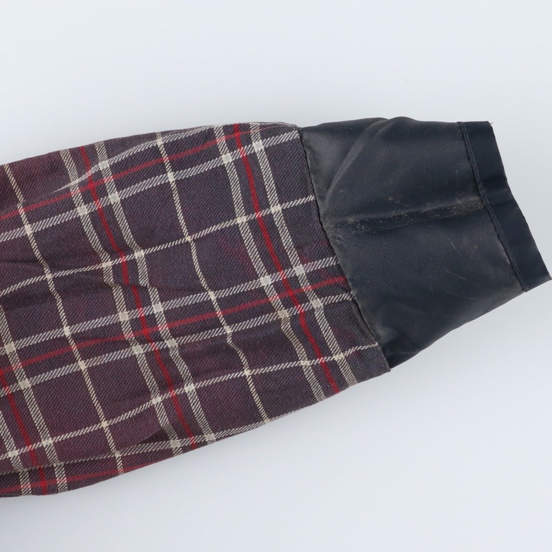 1990'S Barbour Beaufort 3-Warrant Badged Oiled Hunting Jacket, Made in the UK, C42, Men's Size L cotton navy blue type Vintage Second Hand