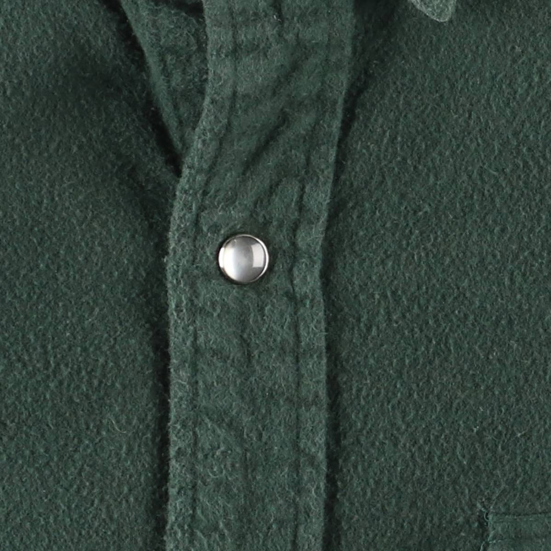 Ralph Lauren POLO by Ralph Lauren Western Long Sleeve Chamois Cloth Shirt, Men's Size L cotton green type Vintage Second Hand