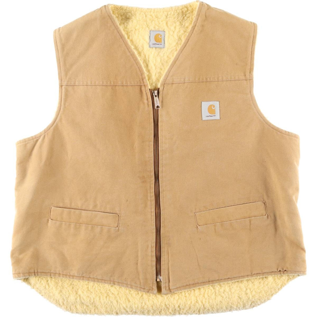 Vintage Carhartt Duck Vest, Men's Size L unclear Beige type Vintage Second Hand